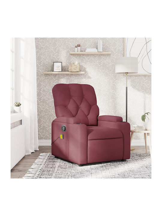 Fotoliu Relax Masaj cu Puf Burgundia 74x86.5x93...