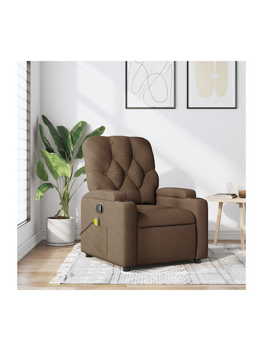 Fotoliu Relax Masaj cu Puf Maro 74x86.5x93.5cm