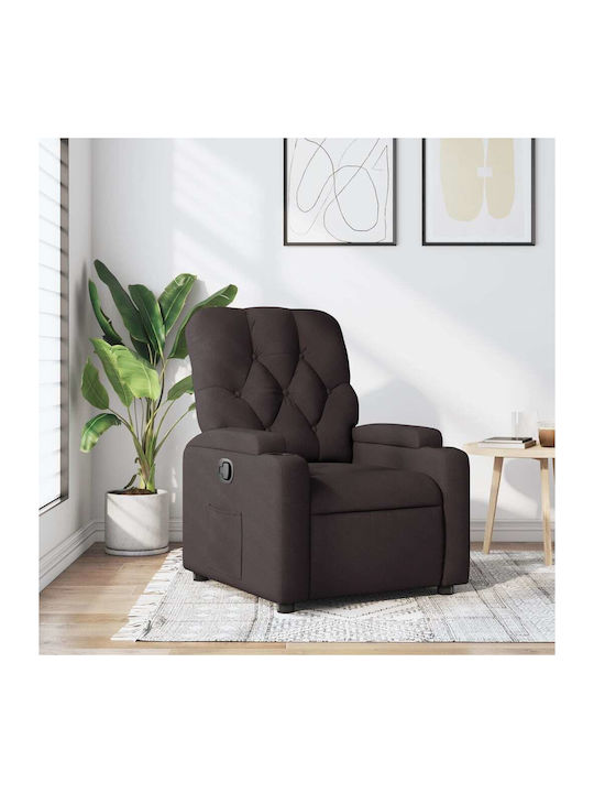 Relaxsessel mit Fußhocker Dark Brown 74x86.5x93...