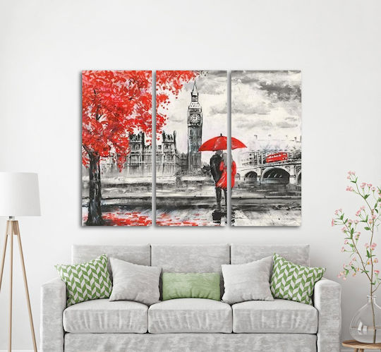 I-gallery Τρίπτυχος Πίνακας σε Καμβά 100x70cm