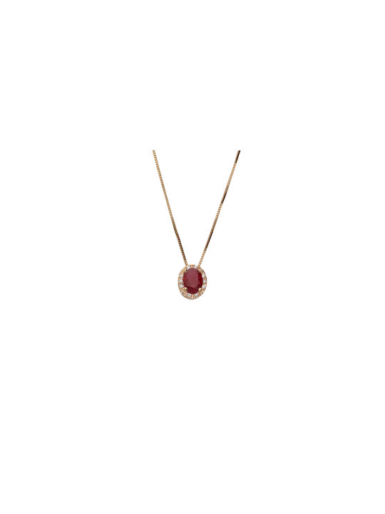 Dimiourgiko Vildiridis Necklace Rosette from Rose Gold 18k