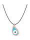 Very Gavello Matix Necklace Eye From 9 K Rose Gold Light Blue