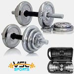 VSL Sports Set de gantere 2x 10kg în cazul