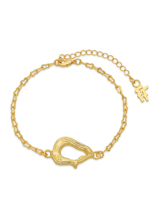 Folli Follie Treasure Lust Damen Armband Kette Vergoldet 18cm