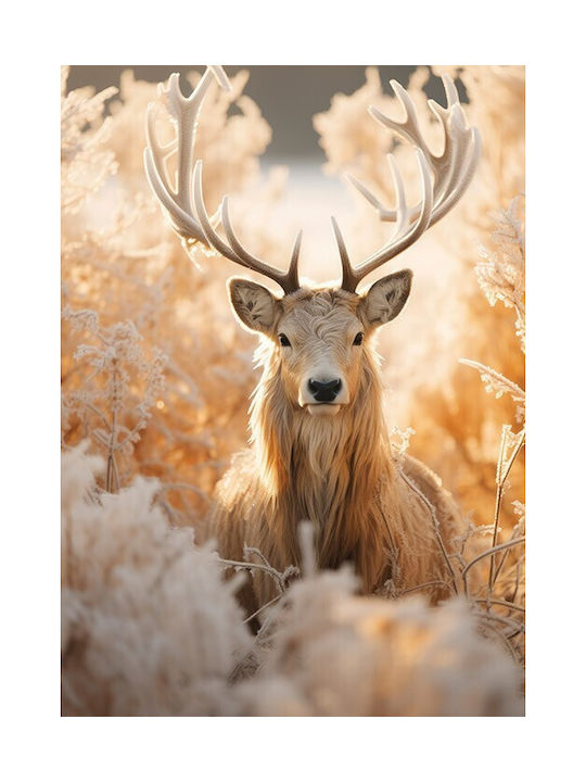 Walls Poster Deer In A Sunny Landscape 15x20cm