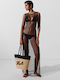 Karl Lagerfeld Feminin Lung Rochie de Plajă Negru
