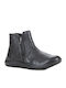 Leder Stiefeletten Damen Schwarz