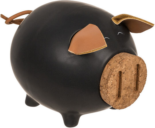 Out of the Blue Money Box Ceramic Black 11.8x9.5x9.2cm