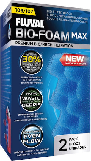 Fluval Bio-foam Max 106/107 Aquarium Filter Accessories 2 Pieces