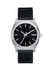 Nixon Timeteller Watch Battery with Black Leather Strap