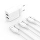 XO Charger with 2 USB-A Ports and Cable Lightning Whites (L109)