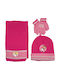 Gift-Me Kids Beanie Set with Scarf & Gloves Knitted Fuchsia