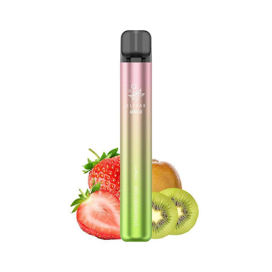 Elf Bar 600 V2 Țigară Electronică De Unică Folosință Strawberry Kiwi 2ml 20mg Roșie