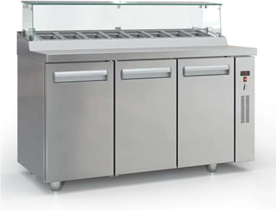Inox Dobros Maintenance Showcase with Capacity 458lt Salad Bar