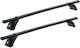 Hermes Car Roof Bars Metallic GS1 for Peugeot 106 3D Hatchback 1991-2004 Set with Roof Rack Legs Black