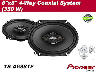 Pioneer Set Boxe Auto 6x8" cu 350W RMS (4 căi)