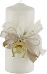 Christmas White Candle 12x5cm