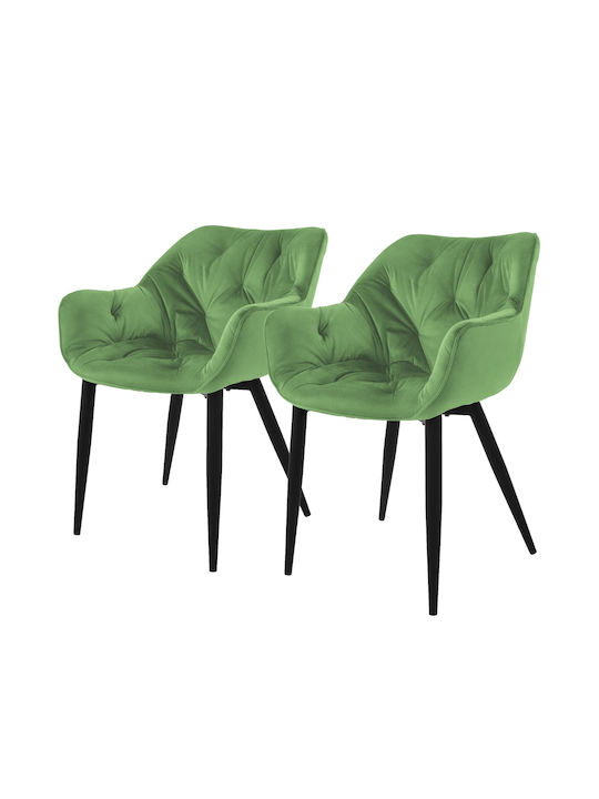 Armchairs Dining Room 59xx83cm 2pcs Green