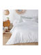 Olia Home Bettbezug Baumwollsatin Einzelbett 160x240 White