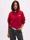 GAP Vintage Soft Logo Women's Long Hooded Sweatshirt Red