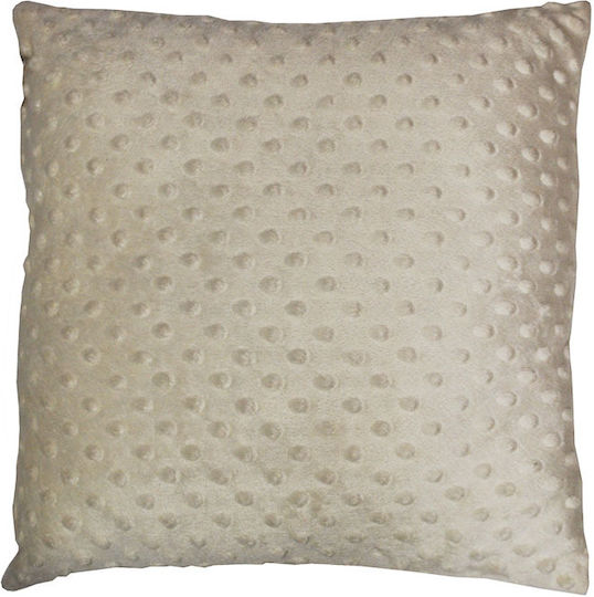 Inart Ecru Sofa Cushion 40x40cm Inart Ecru Sofa Cushion 40x40cm