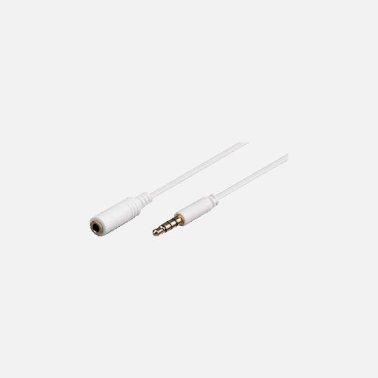iSnatch Καλώδιο Ήχου 3.5mm male - 3.5mm female Λευκό 3m 216295