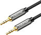 Cabletime Klinkenkabel 3,5mm Stecker - 3,5mm Stecker Schwarz 1m