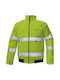 Cerva Clovelly Work Jacket Reflective Cold with Hood Yellow