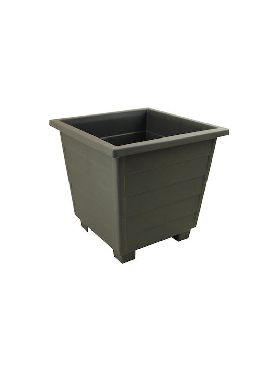 Sic Plast Γλάστρα Πλαστική Ανθρακί 32x32x30εκ.