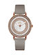 Women's Watch with White Leather Strap