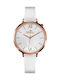 Bellevue Damen Uhr mit Weiß Lederarmband