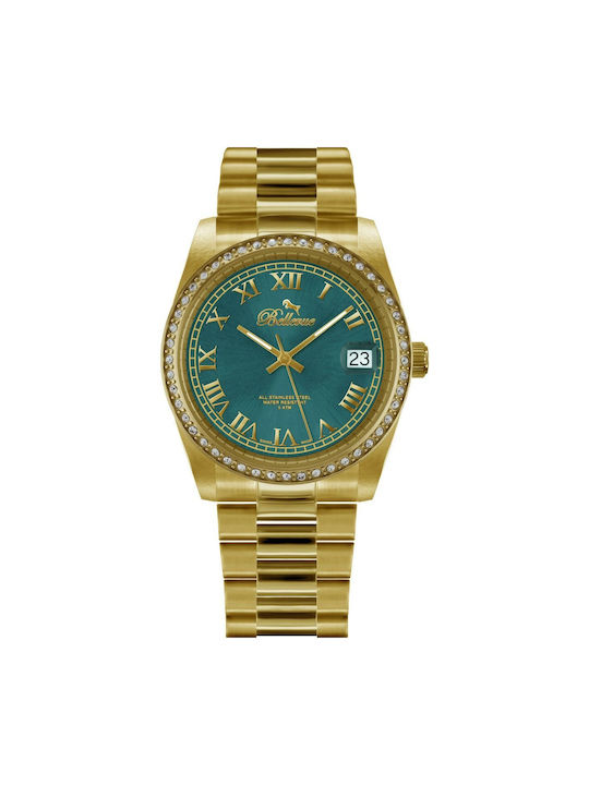 Bellevue Uhr mit Blau Metallarmband