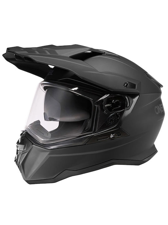 O'Neal DSRS Solid V.24 Solid Black Matt Κράνος Μηχανής Full Face ECE 22.06 με Sunvisor