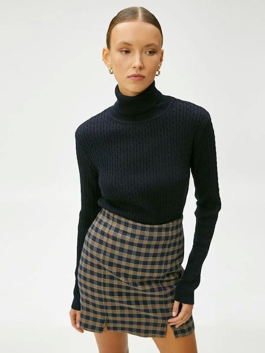 Koton Women's Long Sleeve Sweater Turtleneck Black