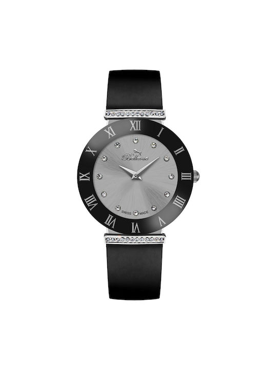 Bellevue Watch with Black Leather Strap