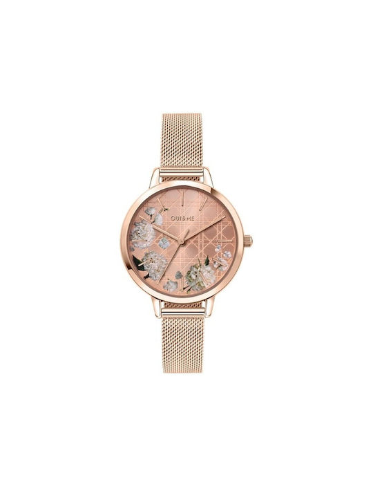 Oui & Me Fleurette Uhr mit Rose Gold Metallarmband