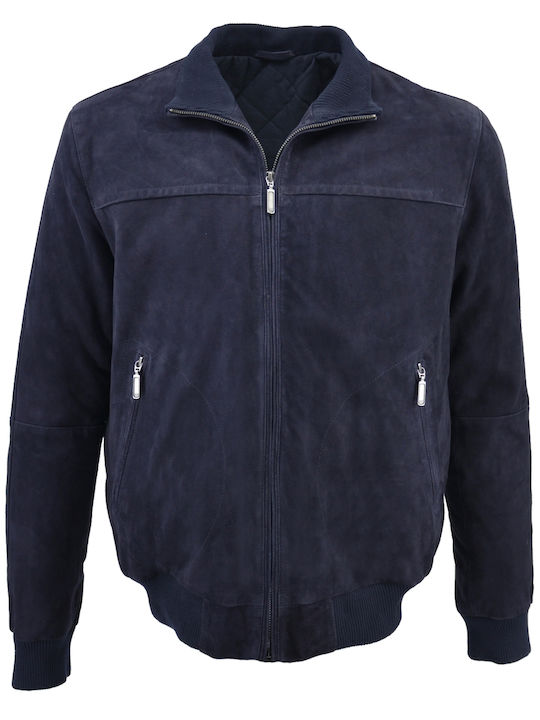 Leather Jacket Navy
