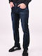 True Rise Men's Jeans Pants in Straight Line Blue