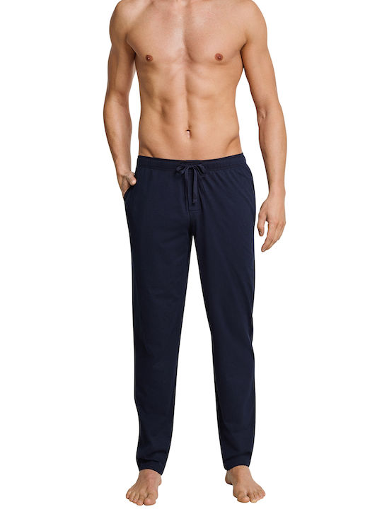 Schiesser Men's Winter Pajama Pants Dark Blue