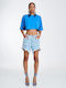 Rachel Women's Jean High-waisted Shorts Light Blue