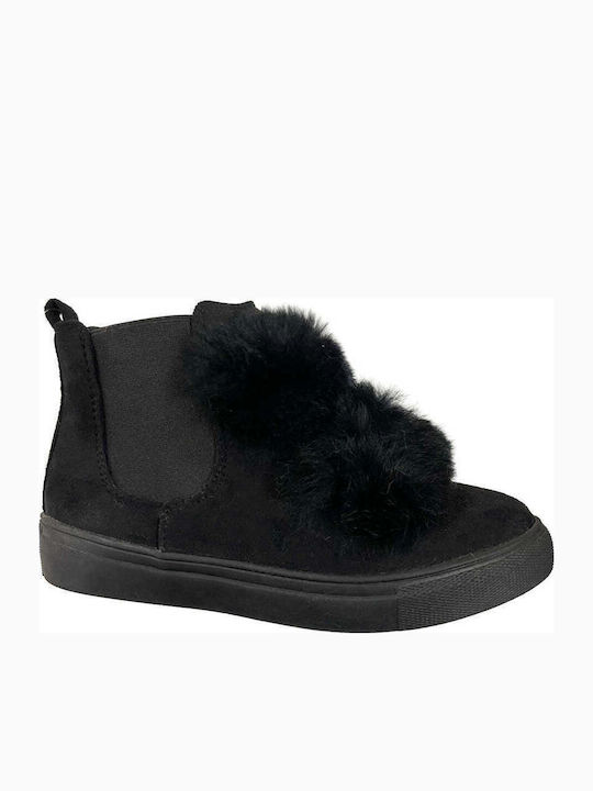 Ustyle Suede Kinderstiefeletten Schwarz