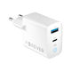 Forever Φορτιστής Χωρίς Καλώδιο με Θύρα USB-A και Θύρα USB-C 33W Power Delivery Λευκός (GSM171395)