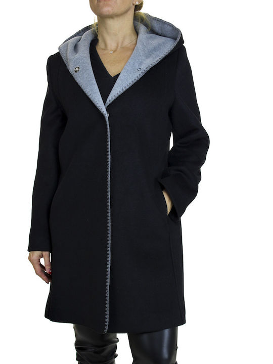 Emporio Co Women's Midi Coat Black.