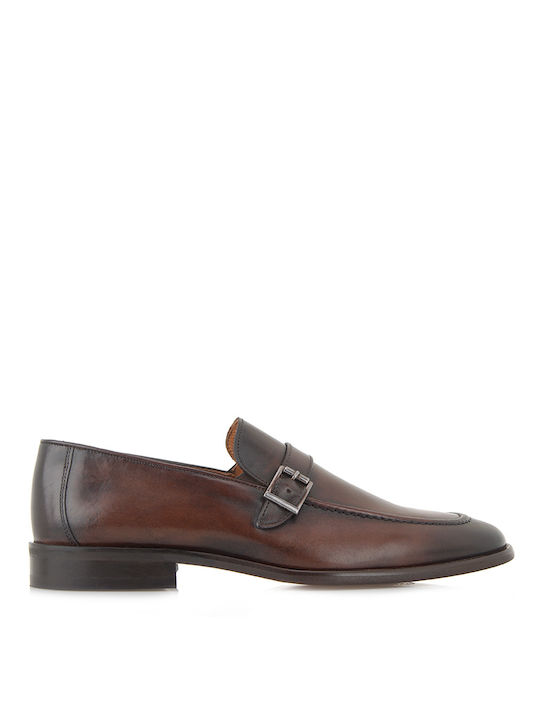 Lorenzo Russo Men's Leather Loafers Brown