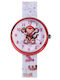 Lee Cooper Kinder-Analoguhr mit Stoffarmband Weiß