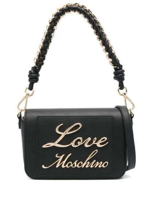 Moschino Дерматинена Дамска Чанта За Рамо Черно