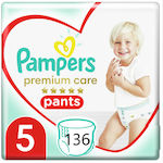 Pampers Premium Care Πάνες Βρακάκι No. 5 για 12-17kg 136τμχ