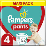 Pampers Pants Pants Πάνες Βρακάκι No. 4 για 9-15kg 192τμχ