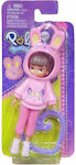 Mattel Miniature Toy Κουνελάκι Polly Pocket Friend Clips Doll with Hoodie Bunny Multicolour for 4+ Years 10cm.