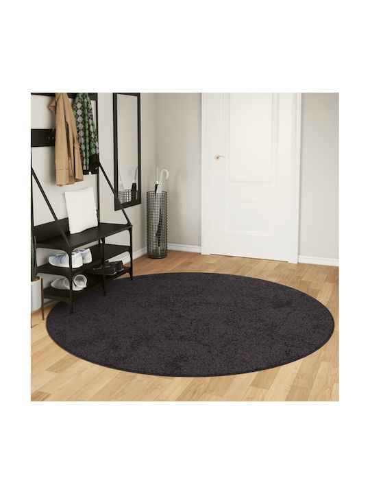 vidaXL Rug Round Charcoal